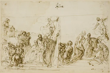 Dos bocetos de composición para la pintura votiva del Dogo Pasquale Cicogna, Sala del Pregadi, Palacio Ducal, Venecia