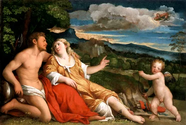 Marte, Venus y Cupido, 1520s