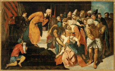 Ester ante el rey Asuero (pintura sobre lienzo)