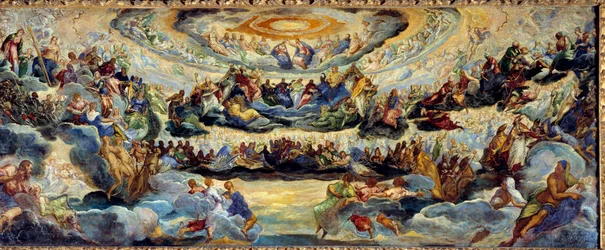 El Paraíso, boceto de Jacopo Robusti, llamado Tintoretto (1518-1594), siglo XVI, sol, 1,43 x 3,62 m