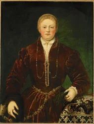 Retrato de una joven (pintura sobre lienzo)