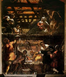 La Natividad y la adoración de los pastores (óleo sobre lienzo)