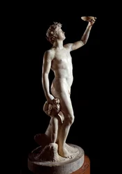 Baco (Bacco). Escultura de Jacopo Sansovino (Jacopo Tatti) (1486-1570). Mármol. 1510. Altura: 146 cm. Palazzo Bargello, Florencia