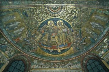 Coronación de la Virgen, ábside de la basílica de Santa María la Mayor, Roma, 1287-92