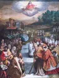 El milagro de la nieve (óleo sobre lienzo)