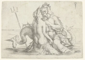 Tritón y Nereida en abrazo