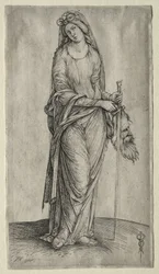 Judith sostiene la cabeza de Holofernes