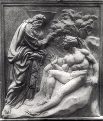 La creación de Adán, panel de la Porta Magna, c.1430