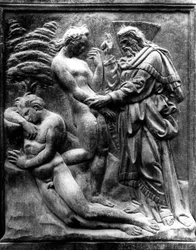 La creación de Eva, panel de la Porta Magna, c.1430
