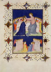 Manuscritos 11060-11061, Horas de Notre-Dame: completas, La Coronación de la Virgen, de «Très Riches Heures du Duc de Berry»