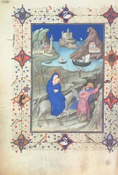 Ms 11060-61, Huida a Egipto, de 