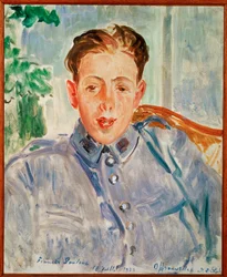 Francis Poulenc, compositor (pintura sobre lienzo)