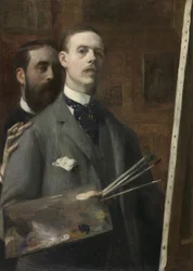 Autorretrato con Rafael de Ochoa