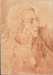 Retrato de medio cuerpo de François Boucher