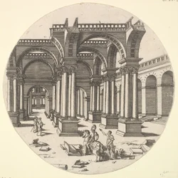 Vista perspectival, Templo de Isis, 1551