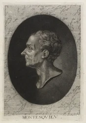 Montesquieu, grabado por Jean-Baptiste de Grateloup, 1768