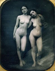 [Dos desnudos femeninos de pie], hacia 1850