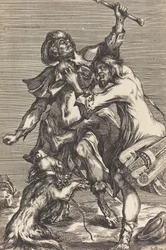 Mendigos peleando