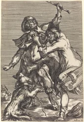 Mendigos peleando