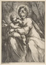 Madonna con una rosa, 1595-1616