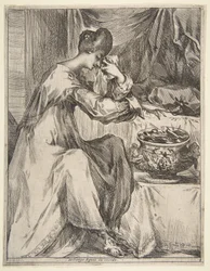 El suicidio de Porcia, 1612-16.