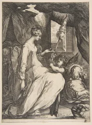Virgen y niño con un ángel, 1612-16