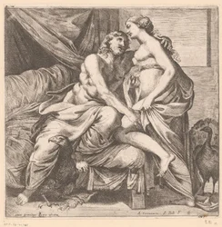 Júpiter y Juno
Escenas mitológicas según los frescos del Palacio Farnesio de Roma (título de la serie)