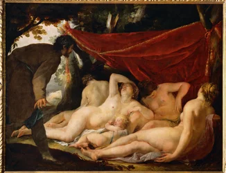 Venus y las Gracias sorprendidas por un mortal ...