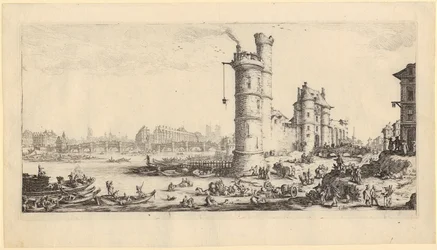 Vista del Pont-Neuf, lámina 2 de la serie «Las dos grandes vistas de París»