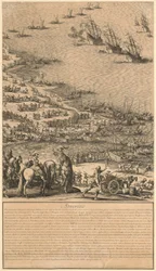 Detalle de «Asedio de la ciudadela de Saint-Martin en la Île de Ré»