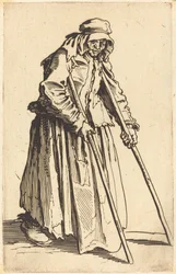 Mendiga con muletas, c. 1622