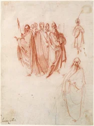 Estudios de figuras [anverso]; bocetos de figuras [reverso]