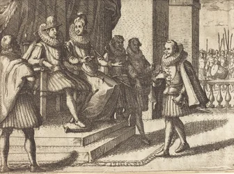 Rey y reina en consulta sobre los turcos, 1612