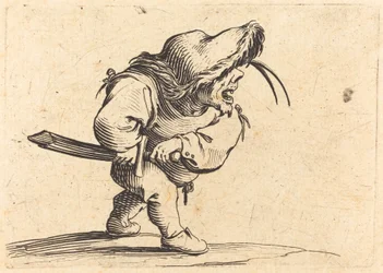Hombre Preparándose para Desenvainar su Espada