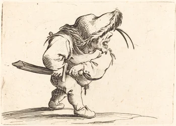 Hombre preparándose para desenfundar su espada