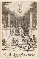 Martirio de San Bernabé, lámina quince de Los martirios de los Apóstoles
