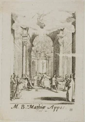 Martirio de San Matías, lámina once de Los martirios de los Apóstoles