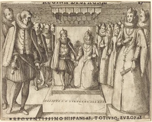 Encuentro de Margarita de Austria y Felipe III [recto]