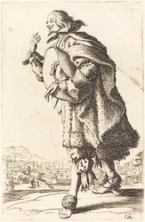 Hombre noble con sombrero de fieltro, inclinándose, c. 1620-1623
