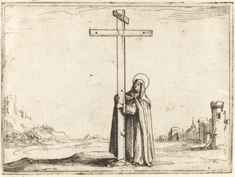 Monja abrazando la Santa Cruz, 1628