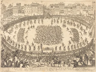 Uno de los combates de infantería, 1616