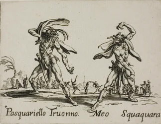 Pasquariello Truonno - Meo Squaquara, placa 20 de Balli di Sfessania