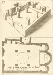 Plano y elevación de la iglesia de S. Iacoma