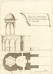 Plano y elevación de la Iglesia del Santo Sepulcro