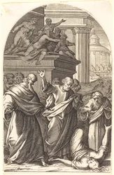 Safira castigada con la muerte, 1608-1611