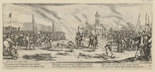La pira, lámina 13 de la serie «Los horrores de la guerra»