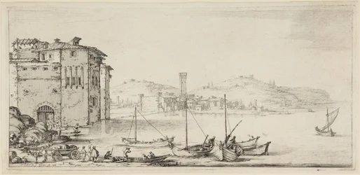 Barcos siendo cargados, de la serie Diverse Vedute Designate in Fiorenza (Diversos paisajes diseñados en Florencia)