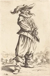 Soldado con sombrero emplumado, c. 1620-1623