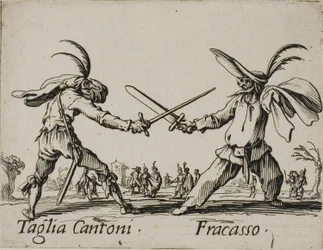 Taglia Cantoni - Fracasso, lámina 24 de Balli di Sfessania
