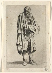 Los mendigos: Mendigo con rosario, c. 1623